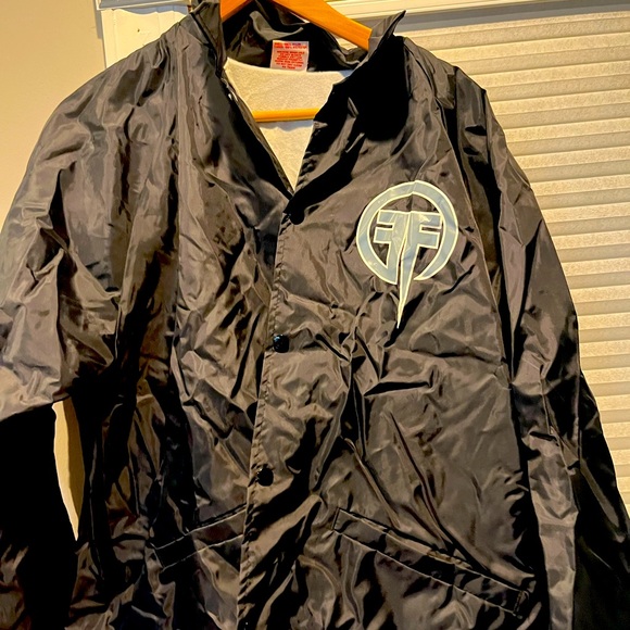 Vintage 90s Fear Factory Metal Band RARE Mens XL Windbreaker Jacket - Picture 2 of 5